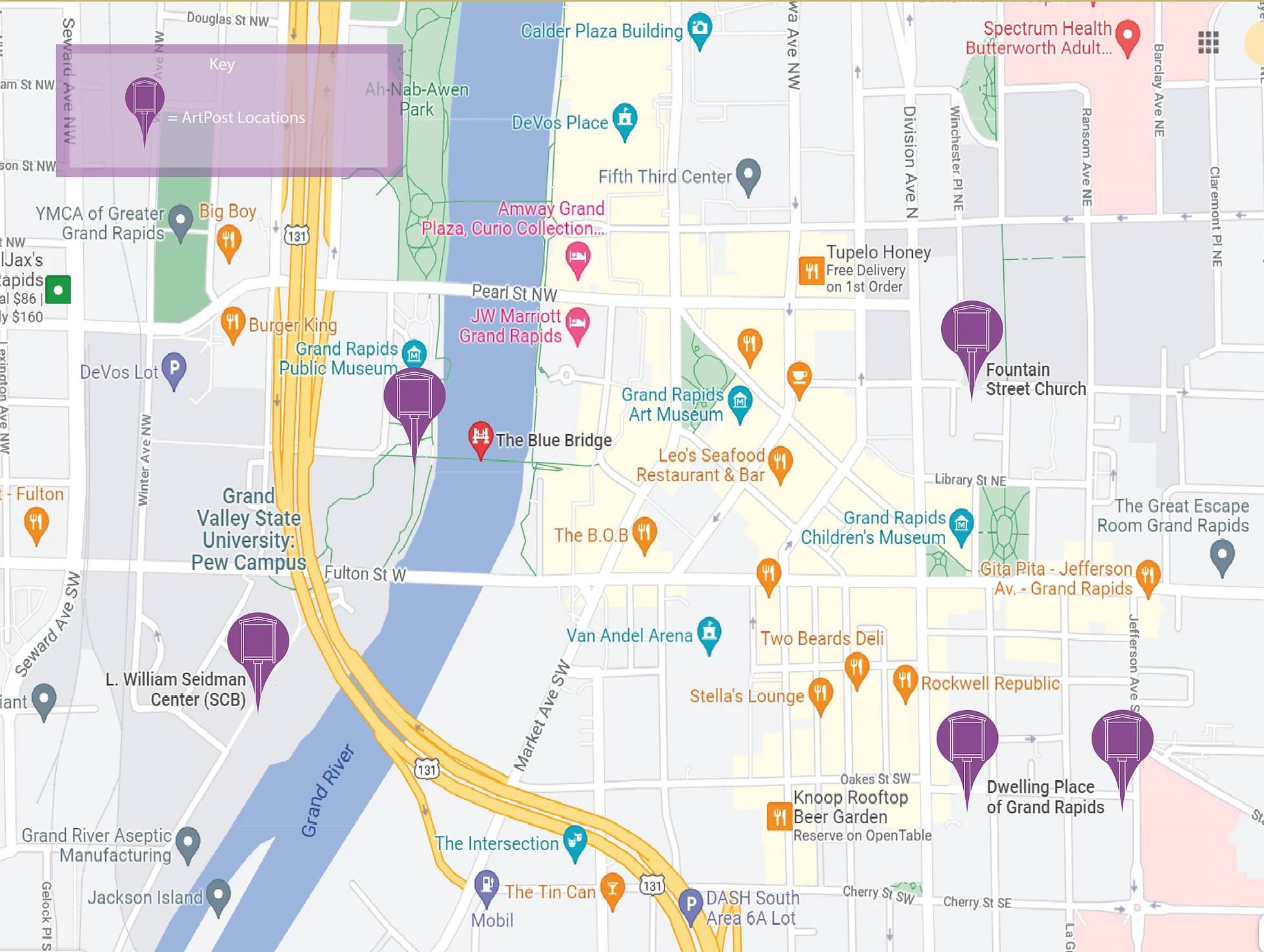 map of artpost locations